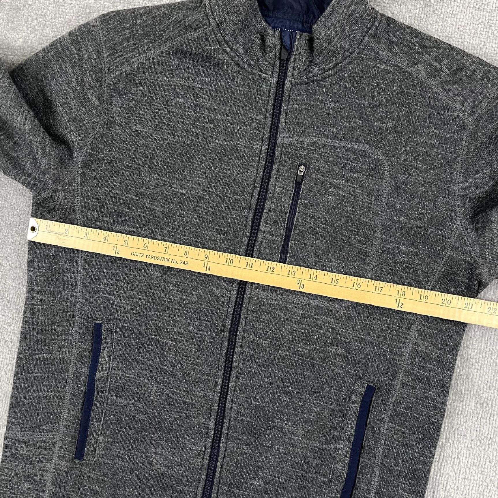 johnnie-O Johnnie-O Coastal Jacket Mens Medium Pavement Gray Windproof Lined Surf Full Zip Size US M / EU 48-50 / 2 - 6 Thumbnail