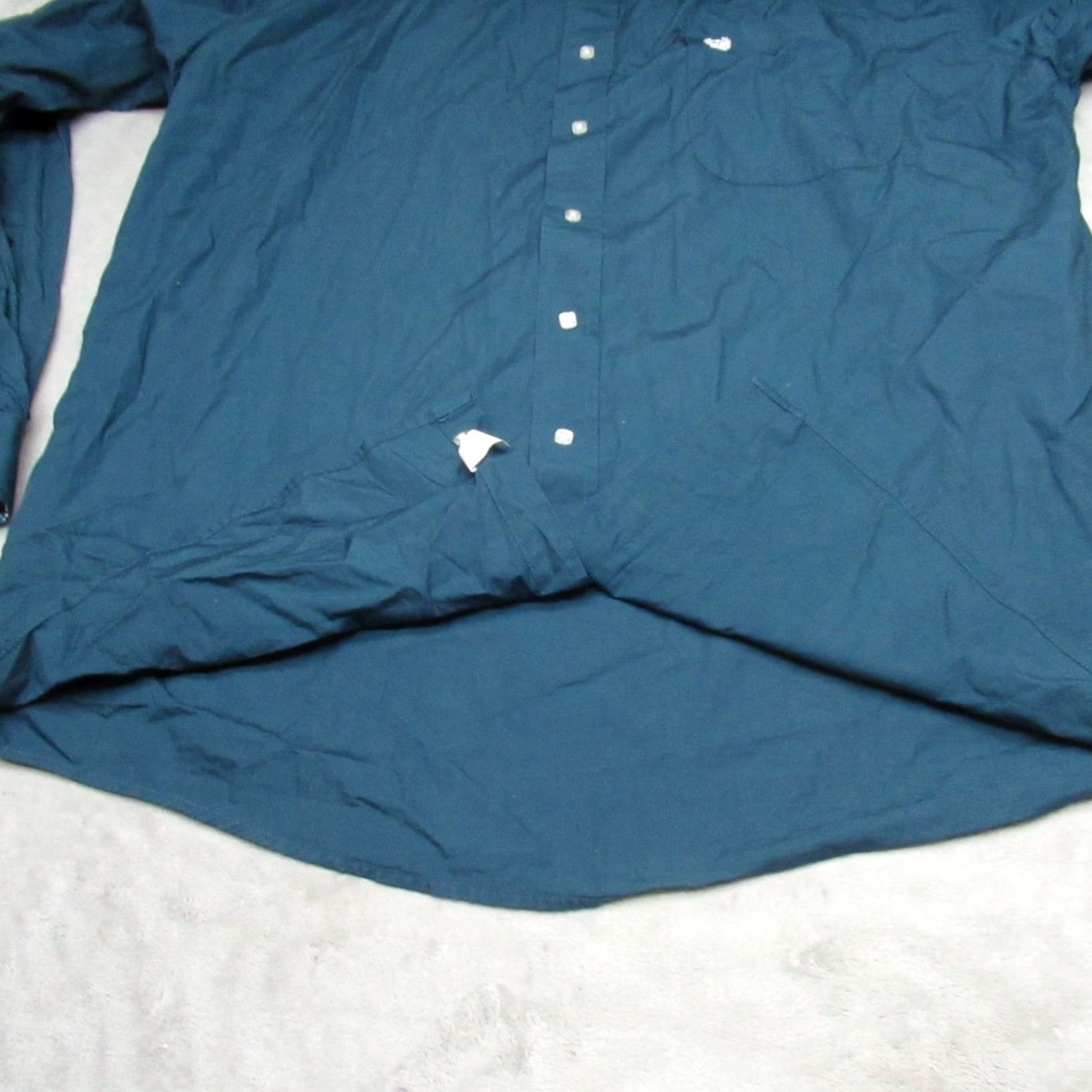 Vintage Cinch Shirt Mens XL Blue Solid Western Button Flip Cuff Geometric Trim Cowboy Size US XL / EU 56 / 4 - 5 Thumbnail
