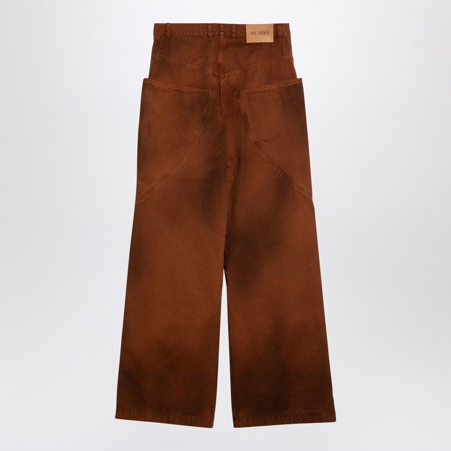 The Attico o1d2blof1024 Shaded Baggy Jeans In Brown Size 24" / US 00 / IT 34 - 2 Thumbnail