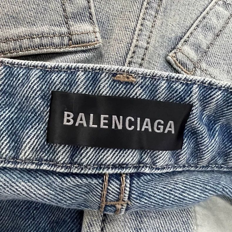 Balenciaga Balenciaga Light blue wash jeans skirt Size 42" / US 20 - 4 Thumbnail