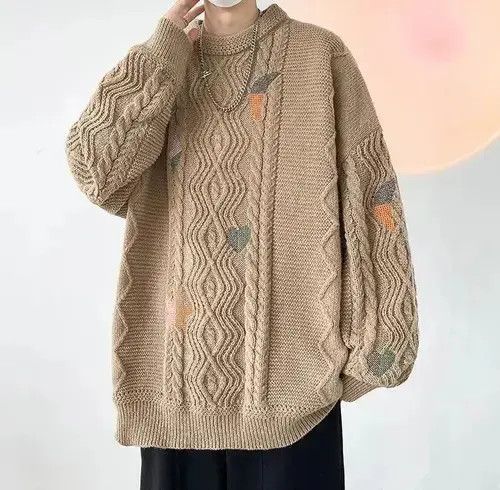 Aran Isles Knitwear Winter Twist Embroidery Knitwear Oversize Sweater Size US L / EU 52-54 / 3 - 1 Thumbnail