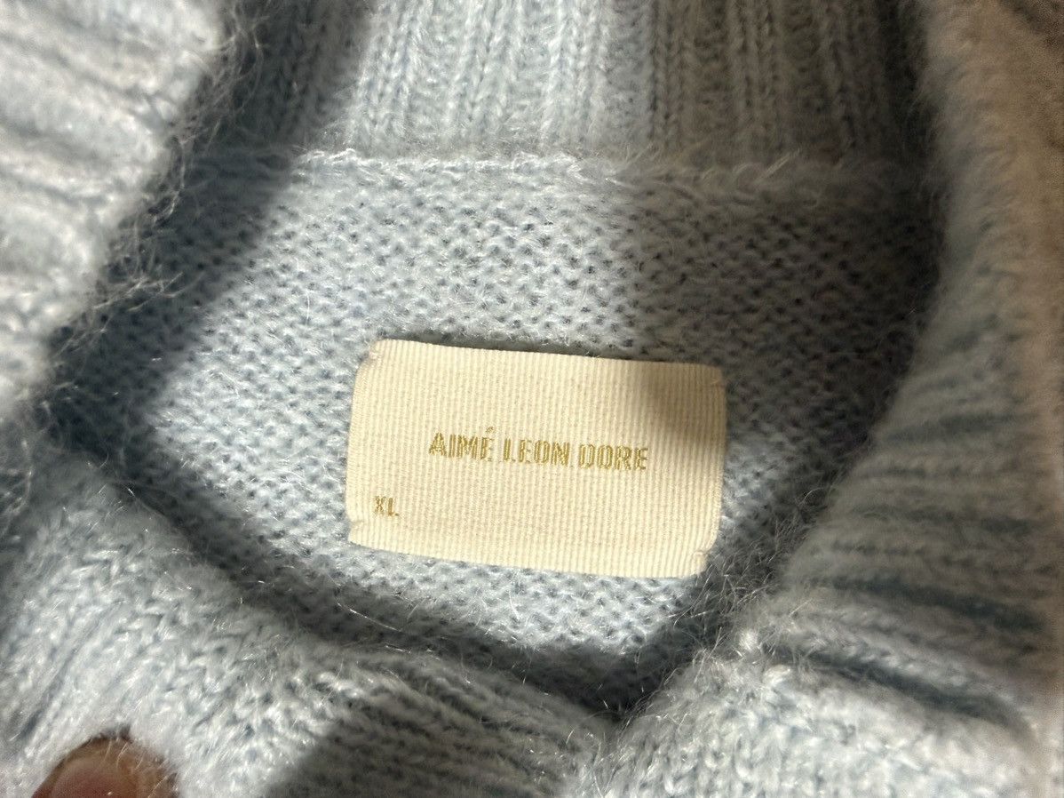 Aime Leon Dore Aime Leon Dore Blue Seascape Intarsia Mohair-Blend Cardigan Size US XL / EU 56 / 4 - 7 Thumbnail