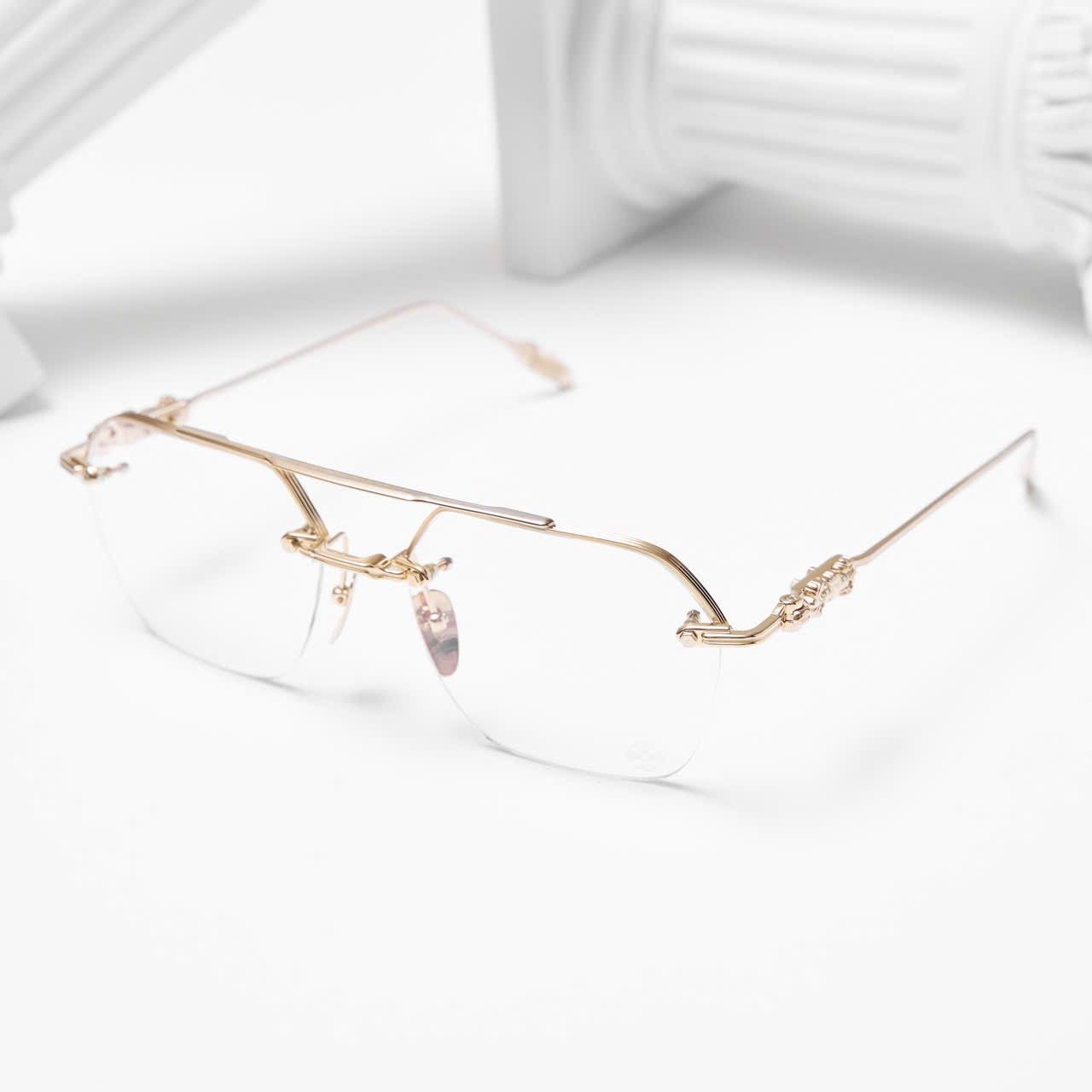 Chrome Hearts CHROME HEARTS FLUID MATTE GOLD PLATED/GOLD PLATED GLASSES Size ONE SIZE - 2 Thumbnail