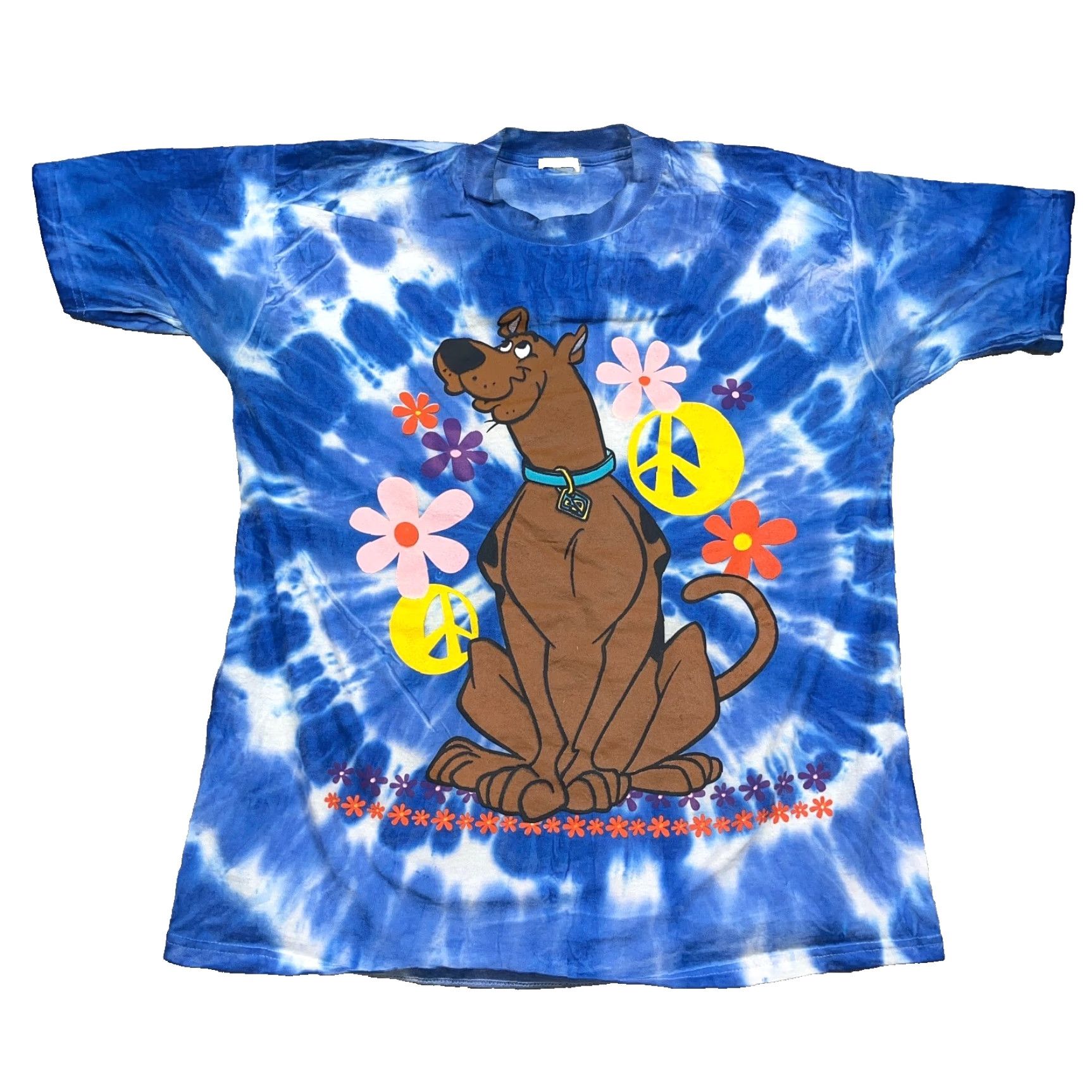 Vintage VINTAGE Scooby-Doo Shirt Men XL Blue Tie Dye Tee Hippie 90s Y2K Promo Graphic Print Logo Movie 80s Retro USA Scooter? Size US XL / EU 56 / 4 - 2 Thumbnail