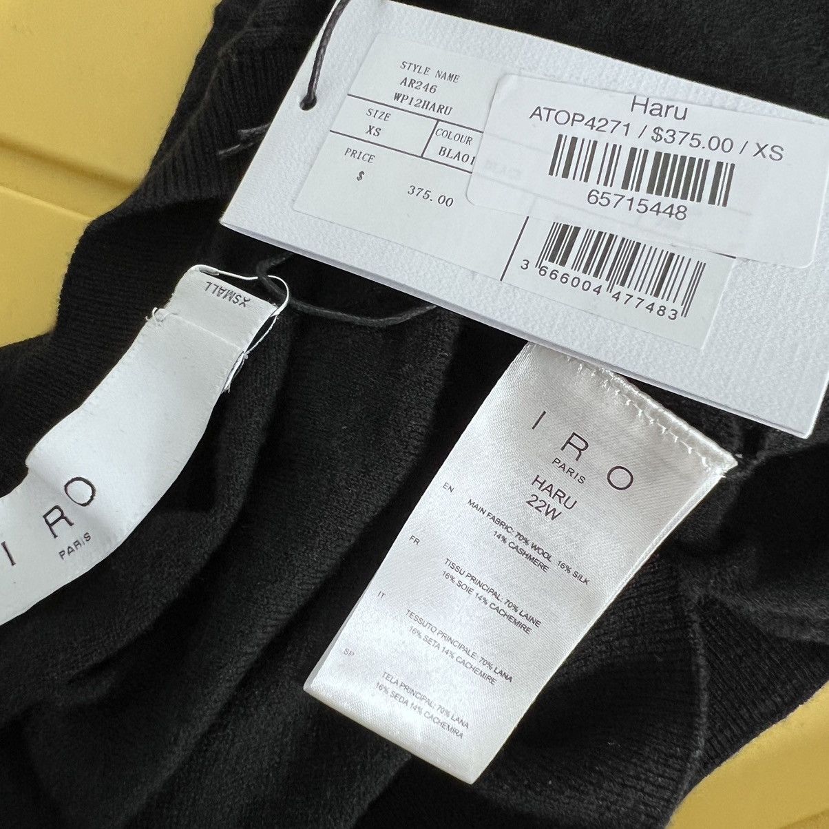 Iro NWT IRO Haru V-Neck Sweater Pullover Wool Cashmere Loose Fit Size XS / US 0-2 / IT 36-38 - 9 Thumbnail
