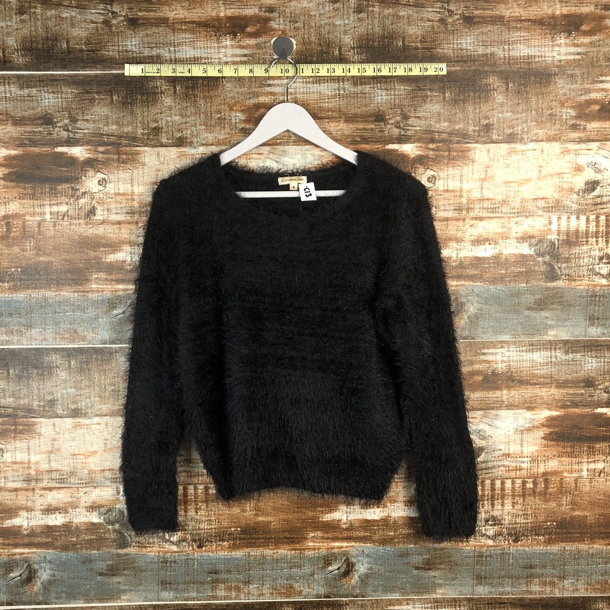 Japanese Brand DL Alpha Cubic Black fur shaggy Mohair Knitwear #C034 Size US S / EU 44-46 / 1 - 1 Thumbnail