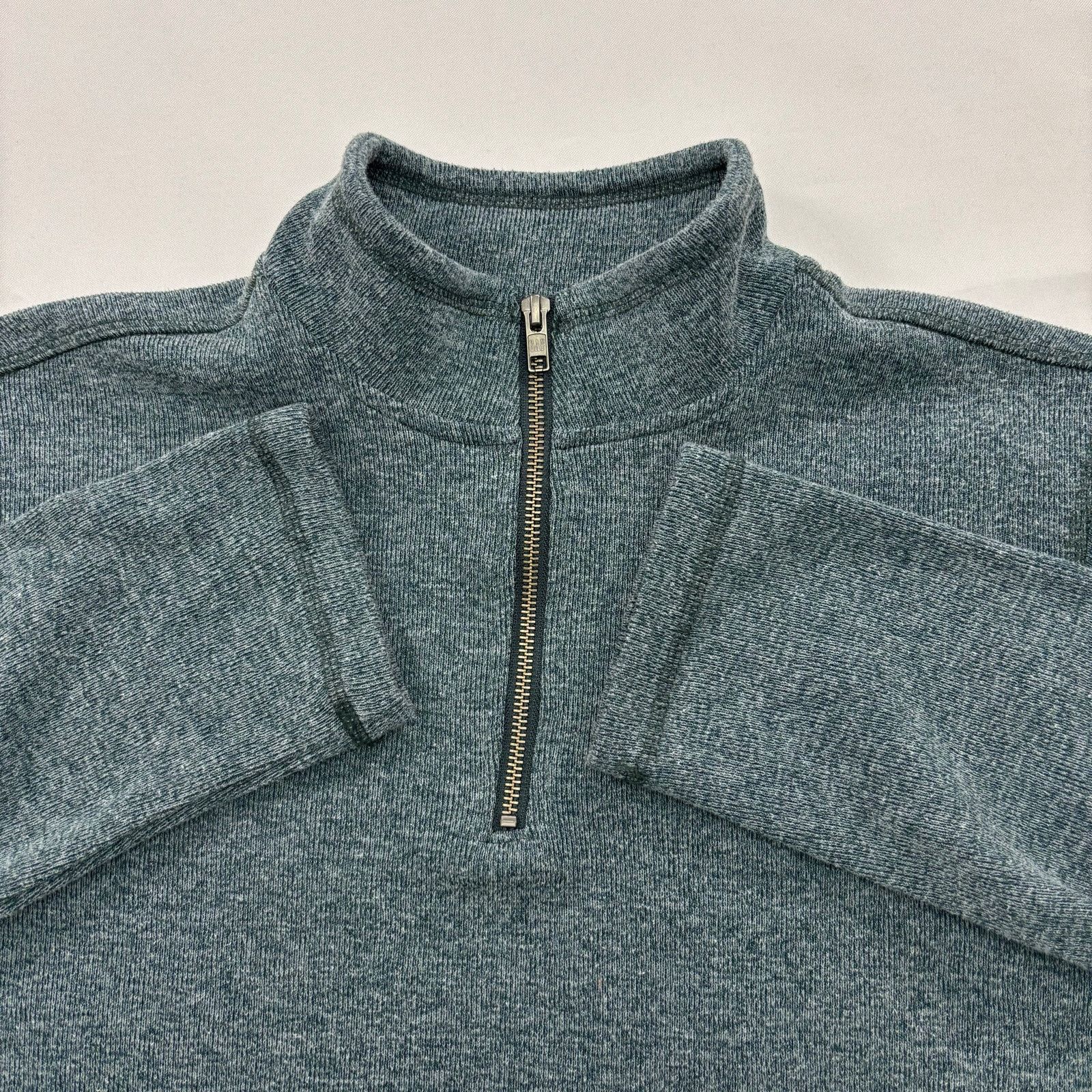 Gap Gap Forest Green Quarter Zip Mock Neck Pullover Sweater L Size US L / EU 52-54 / 3 - 7 Thumbnail