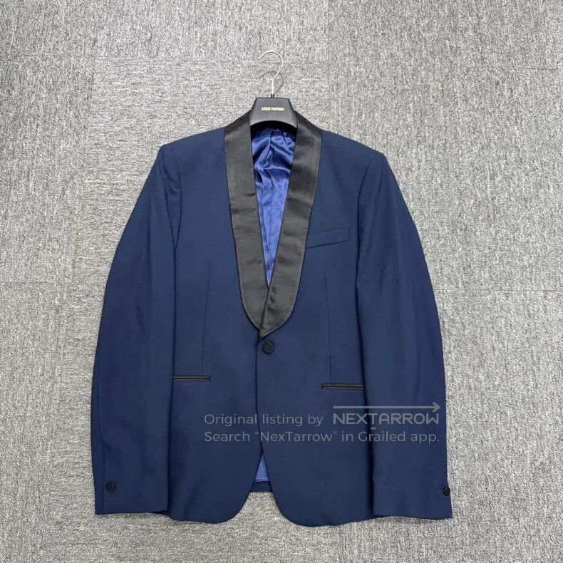 Alexander McQueen Alexander Mcqueen Blue stitched suit jacket Size 50R - 1 Thumbnail