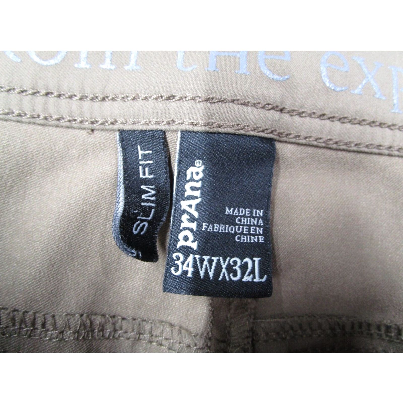 Prana PRAna Mens Slim Fit Brown Flat Front BRION Pants - Chino, 34W x 32L, 5-Pocket, Nylon Blend, Work, Casual, Outdoor, 34, Regular, Men's Pants Size US 34 / EU 50 - 3 Thumbnail