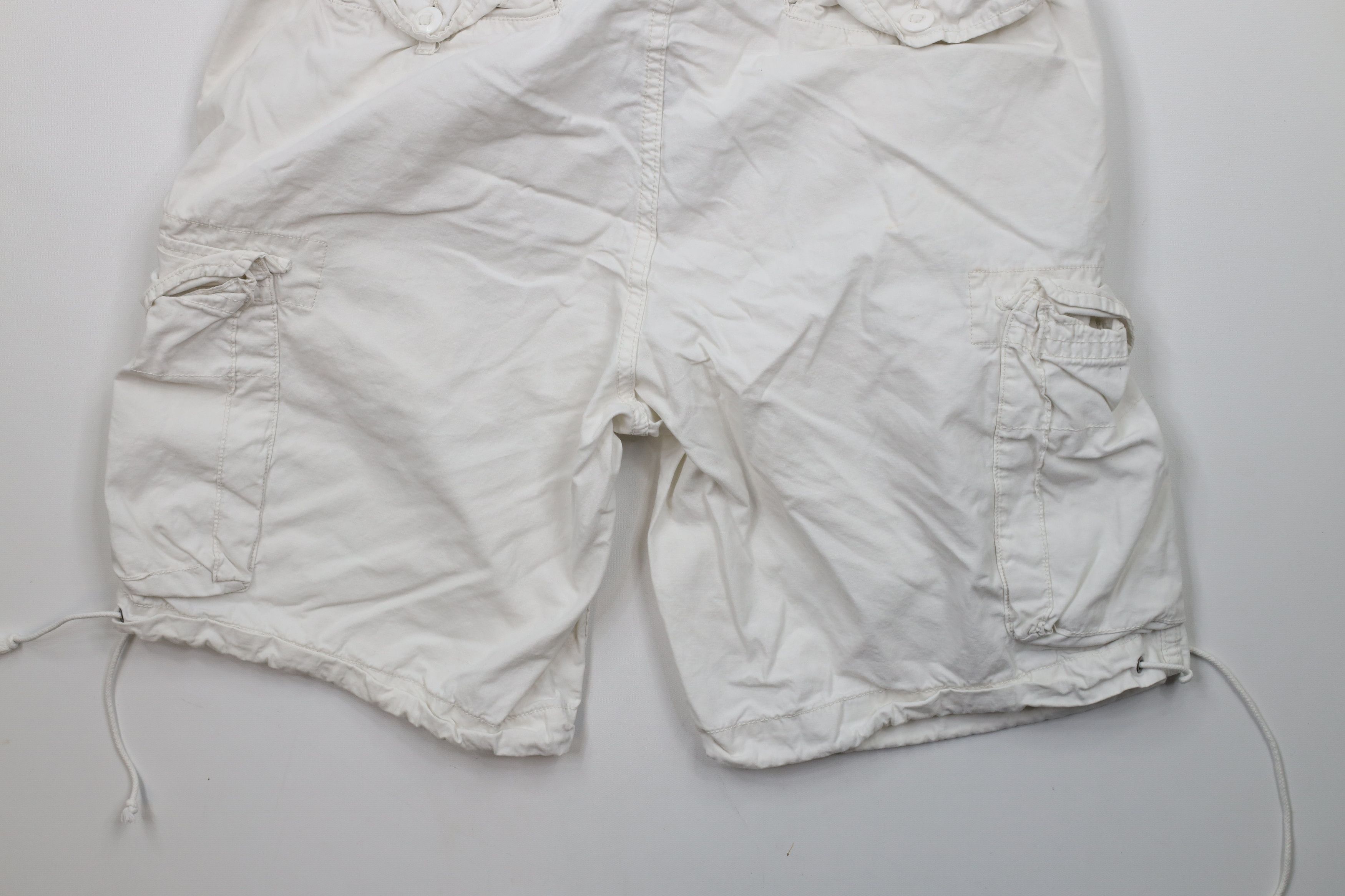 Ralph Lauren × Vintage Vintage 90s Ralph Lauren Military Cargo Shorts Cream Cotton Size US 36 / EU 52 - 11 Thumbnail