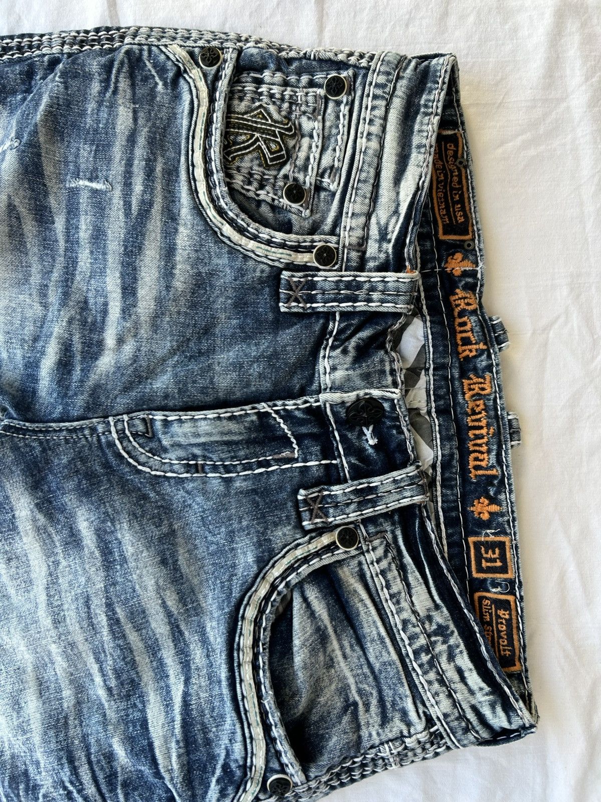 Rock Revival Rock Revival Slim Straight Jeans Size US 31 - 4 Thumbnail
