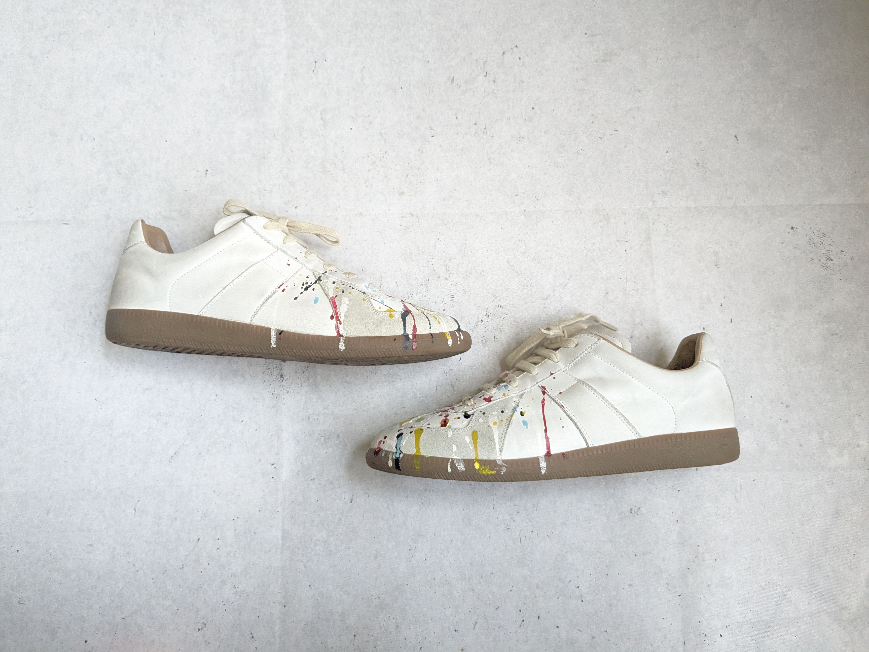 Maison Margiela Mason Margiela GAT Replica 8.5 41.5 Paint Splatter Low Size US 8.5 / EU 41-42 - 1 Thumbnail