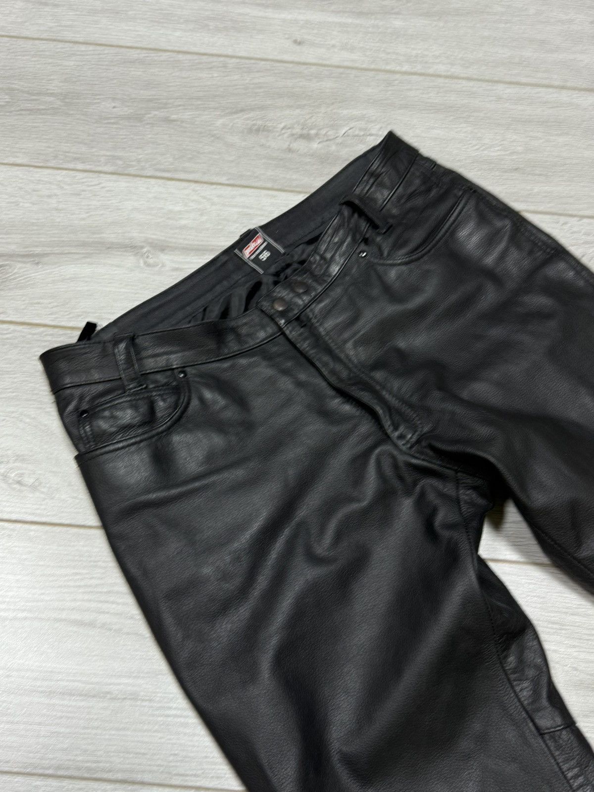 Vintage Polo racing vintage leather pants straight 36 size Size US 36 / EU 52 - 4 Thumbnail