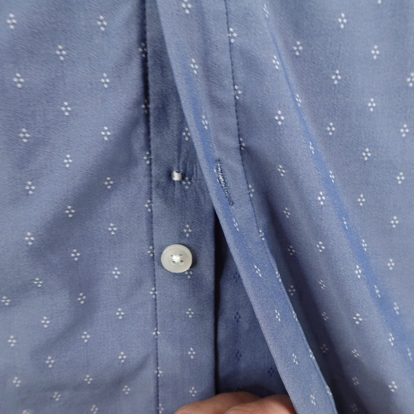 Mizzen+Main Mizzen Main Shirt Mens Medium Blue Leeward Trim Fit Button Up Performance Flex Size US M / EU 48-50 / 2 - 5 Thumbnail