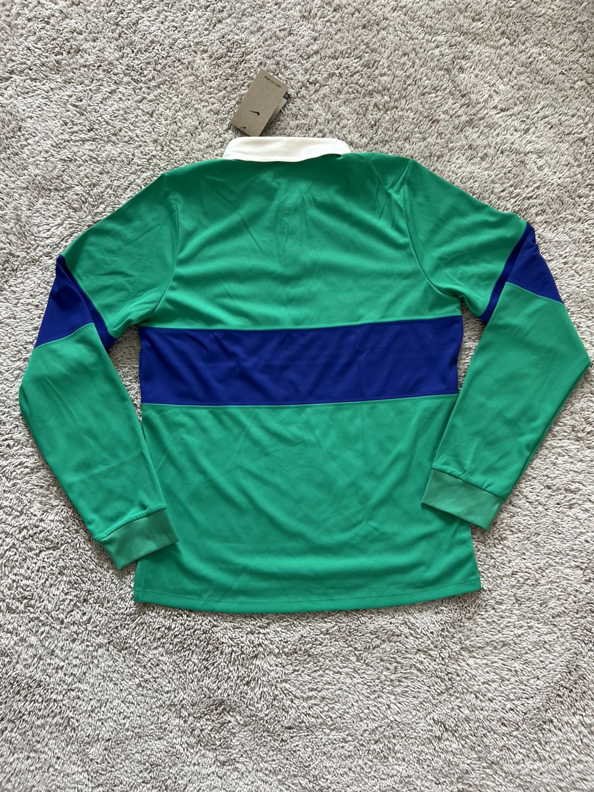 Nike Nike Court Advantage Slam Green Blue Long Sleeve Polo - Size US M / EU 48-50 / 2 - 7 Thumbnail