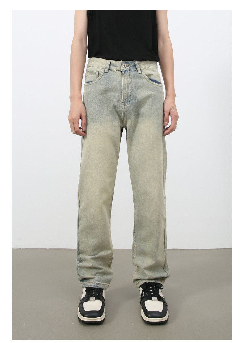 Japanese Brand × Jean Japanese retro distressed washed straight jeans Size US 32 / EU 48 - 1 Thumbnail