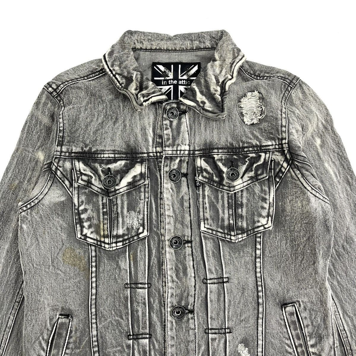 In The Attic 2000s In the Attic Punk Lgb Goa Distressed Denim Jacket Size US M / EU 48-50 / 2 - 2 Thumbnail