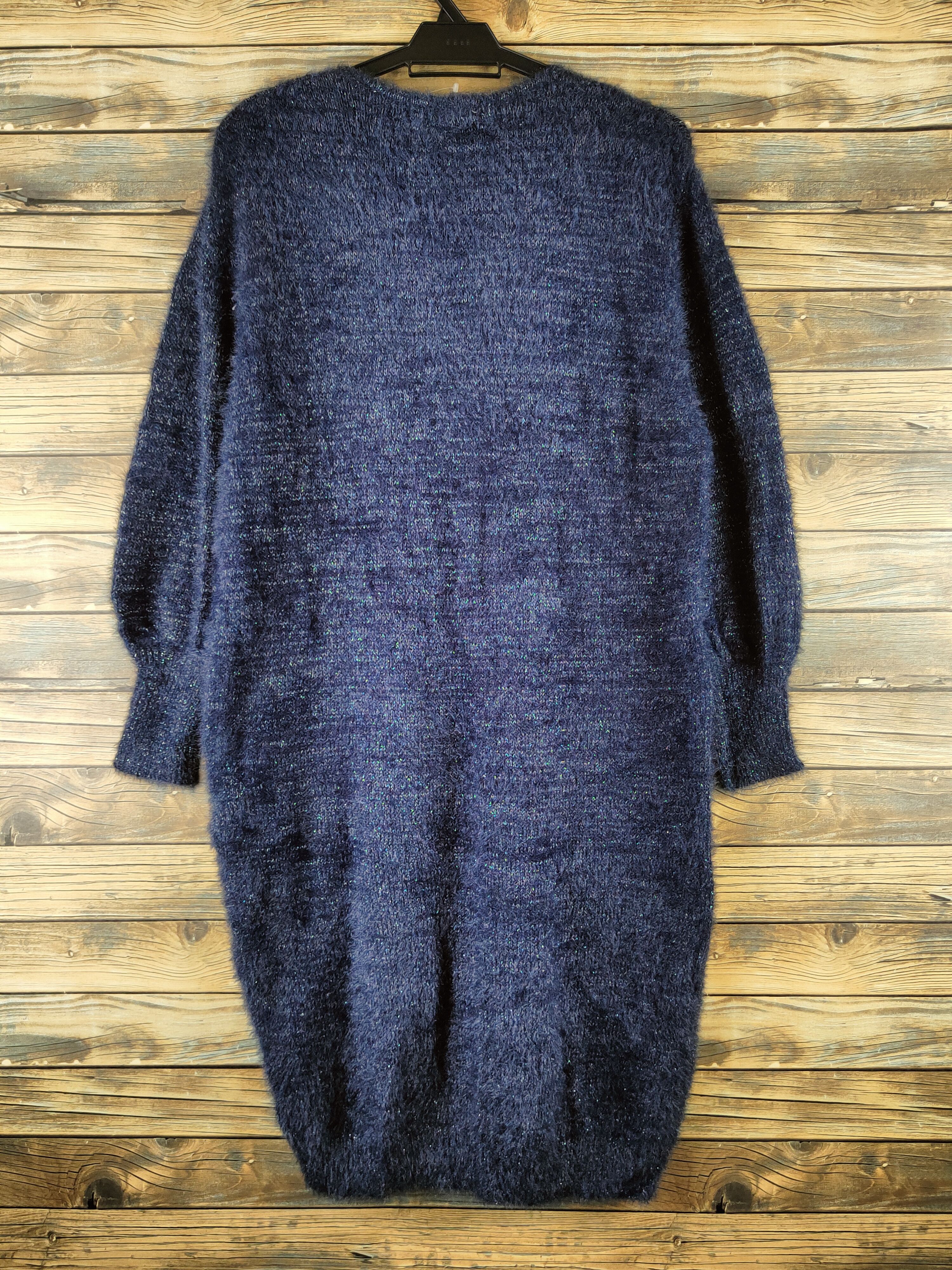 Japanese Brand DL Zootie Navy Fur Mohair Knitwear #46-496 Size M / US 6-8 / IT 42-44 - 8 Thumbnail