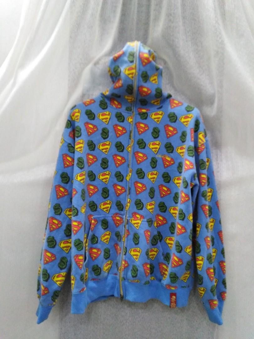 Japanese Brand AKA Stash House Superman $ All Over Print Hoodie Size US XL / EU 56 / 4 - 1 Thumbnail