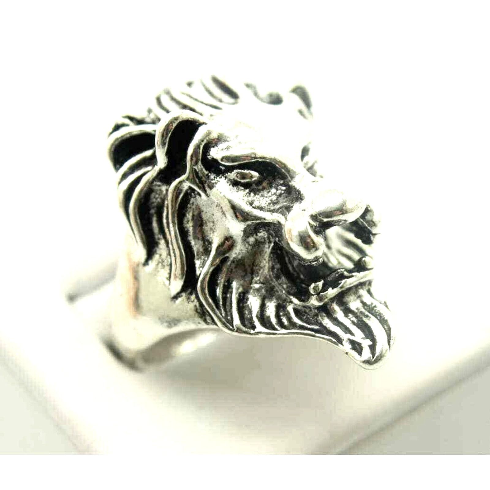 Other Silvertone Leo Lion Ring • Size 10 • 1-1/4" long Size ONE SIZE - 1 Thumbnail