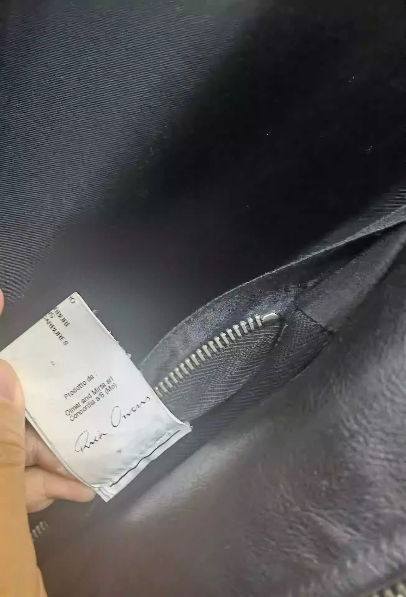 Rick Owens cowhide leather coat