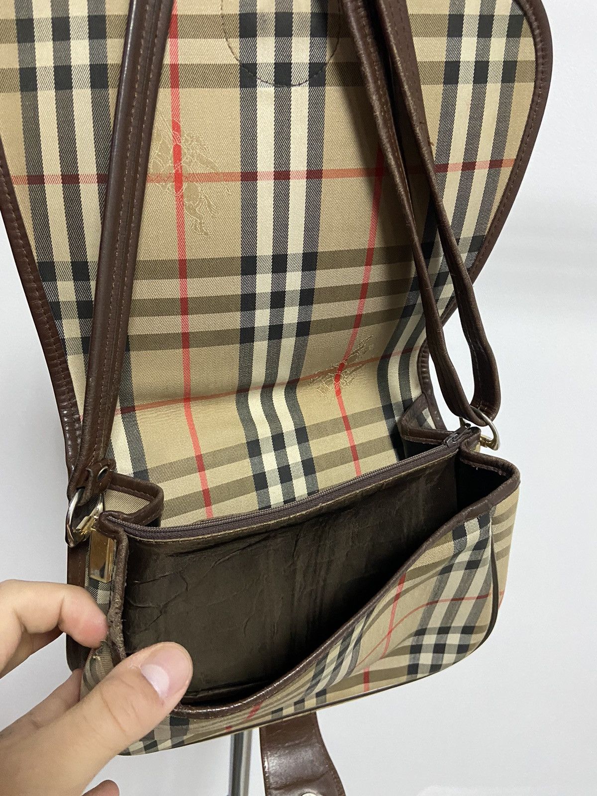 Burberry × Vintage Burberry Small Logo Vintage nova check Bag Luxury Size ONE SIZE - 6 Thumbnail