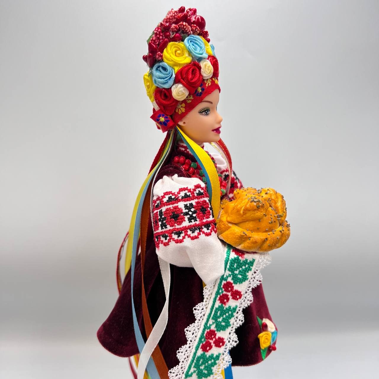 Vintage Cute Ukrainian Traditional Souvenir Handmade Doll Size ONE SIZE - 2 Thumbnail