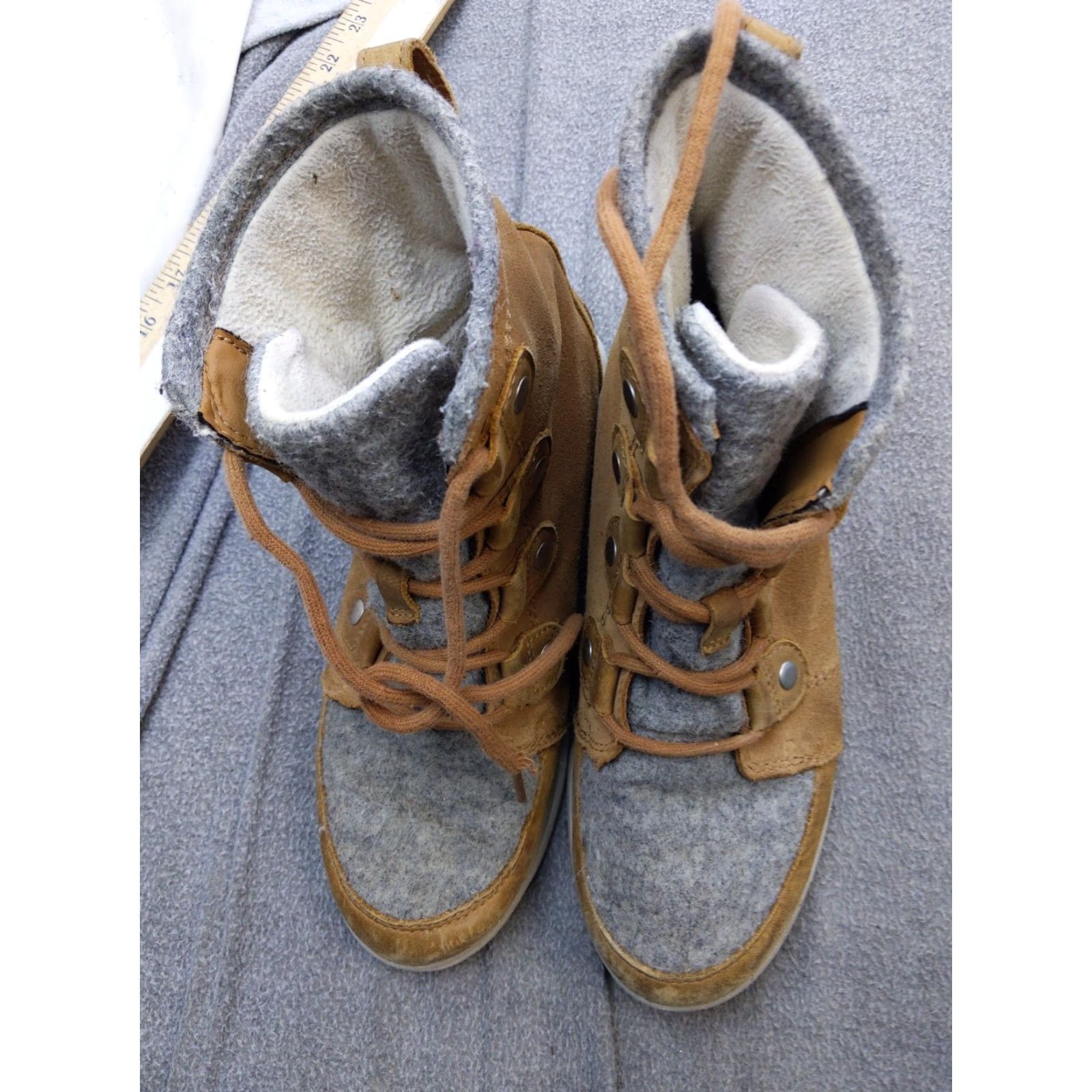 SOREL Sorel Snow Boot Womens 8.5 Brown Suede Ankle Lined Flat Winter NL3423-224 Size M / US 6-8 / IT 42-44 - 2 Thumbnail
