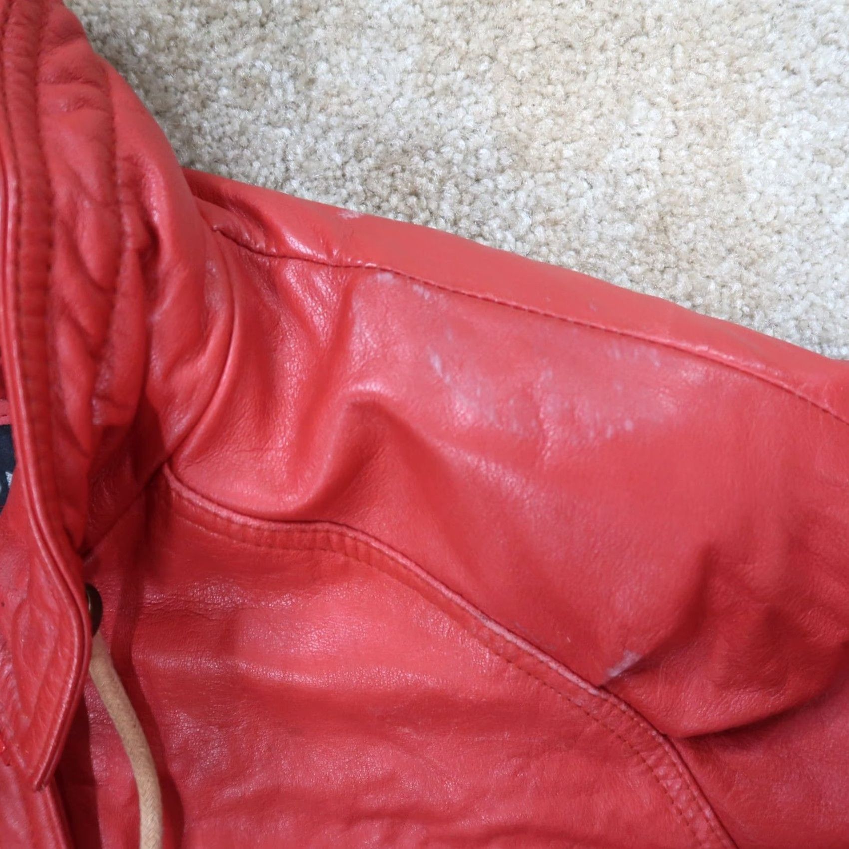 Vintage VINTAGE Wilsons Red Leather Jacket Women's Medium Full Zip Insulated Coat Size M / US 6-8 / IT 42-44 - 6 Thumbnail