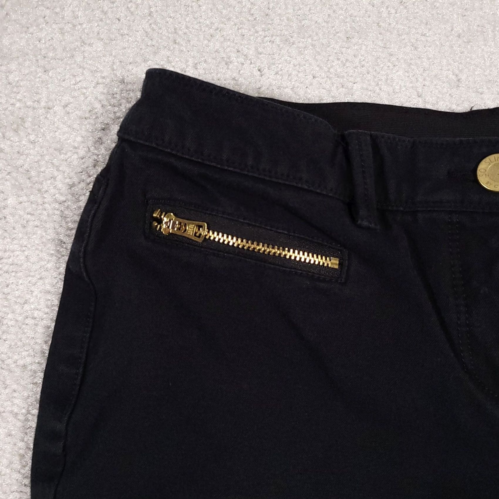 Vintage Chicos So Slimming Ankle Jeans Women's 0 Petite Black Capri Stretch Zip Pockets Jeans Size 28" / US 6 / IT 42 - 4 Thumbnail