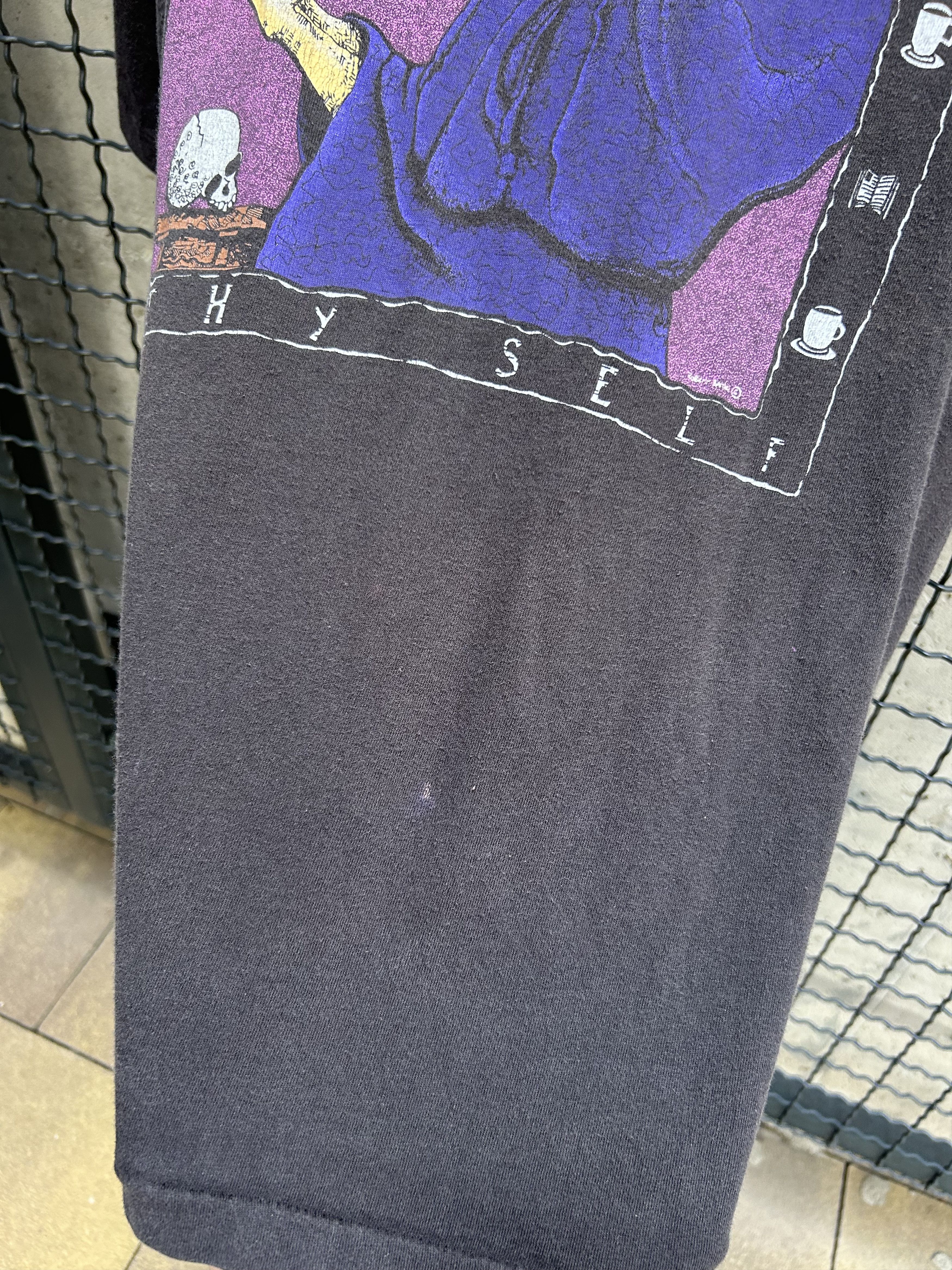 Vintage Vintage 90s Espresso Thy Self Fabric Art Coffee T-shirt Size US XL / EU 56 / 4 - 11 Thumbnail