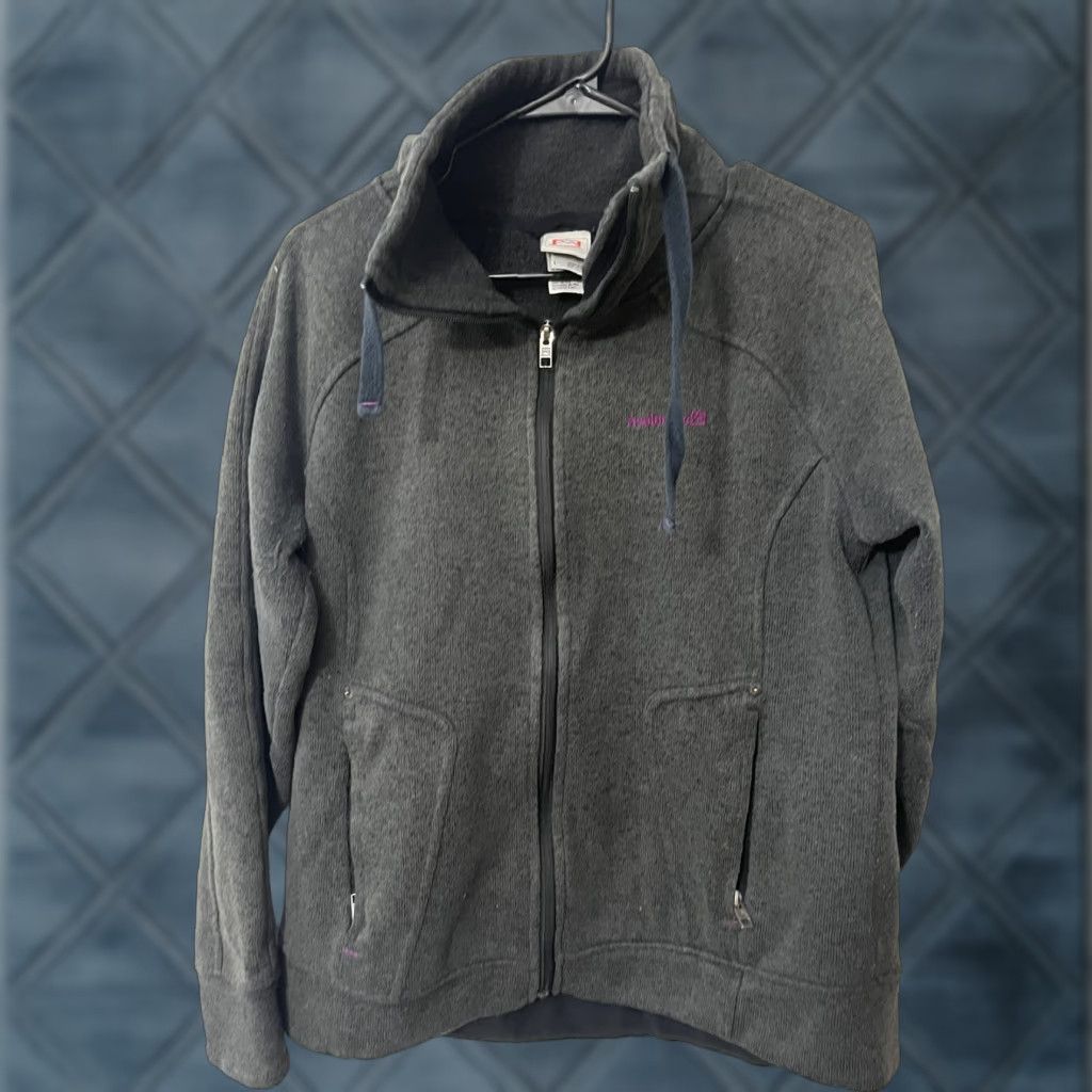 Avalanche Avalanche Sweater Large Gray Turtleneck Zip Up Adult Polyester Thumb Holes Size L / US 10 / IT 46 - 1 Thumbnail