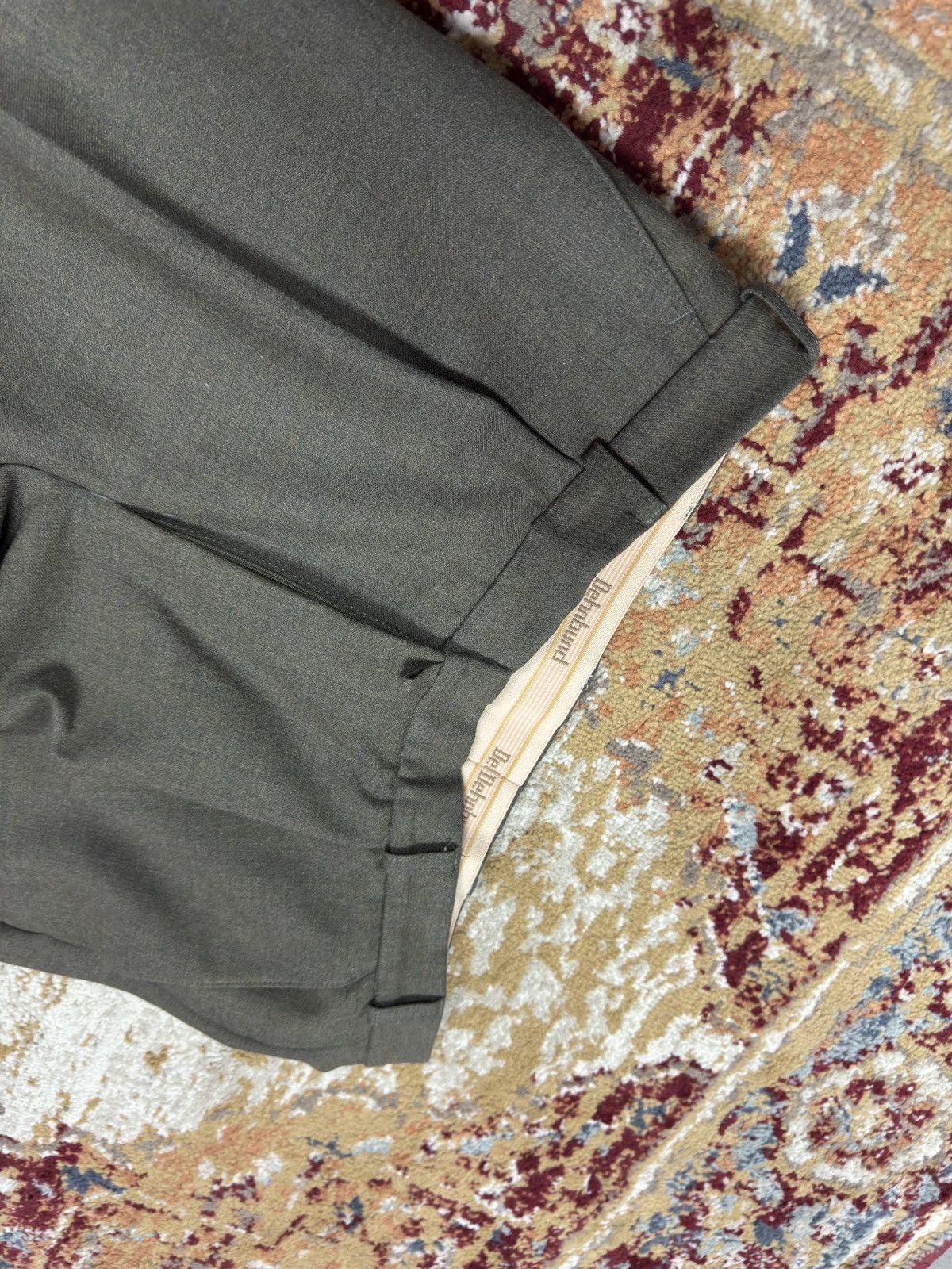Vintage Vintage Suit Pants Wool Blend Striped Wide Leg Baggy Formal Size US 34 / EU 50 - 3 Thumbnail