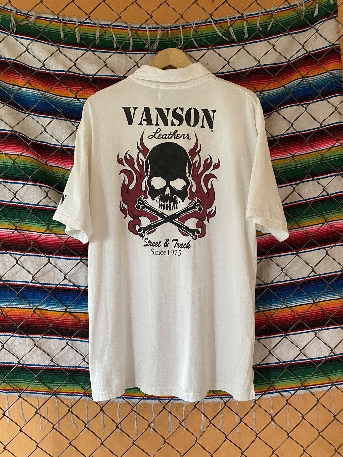 Image of Hysteric Glamour x If Six Was Nine Vanson Skulls Polo Shirt in White, Men's (Size XL)