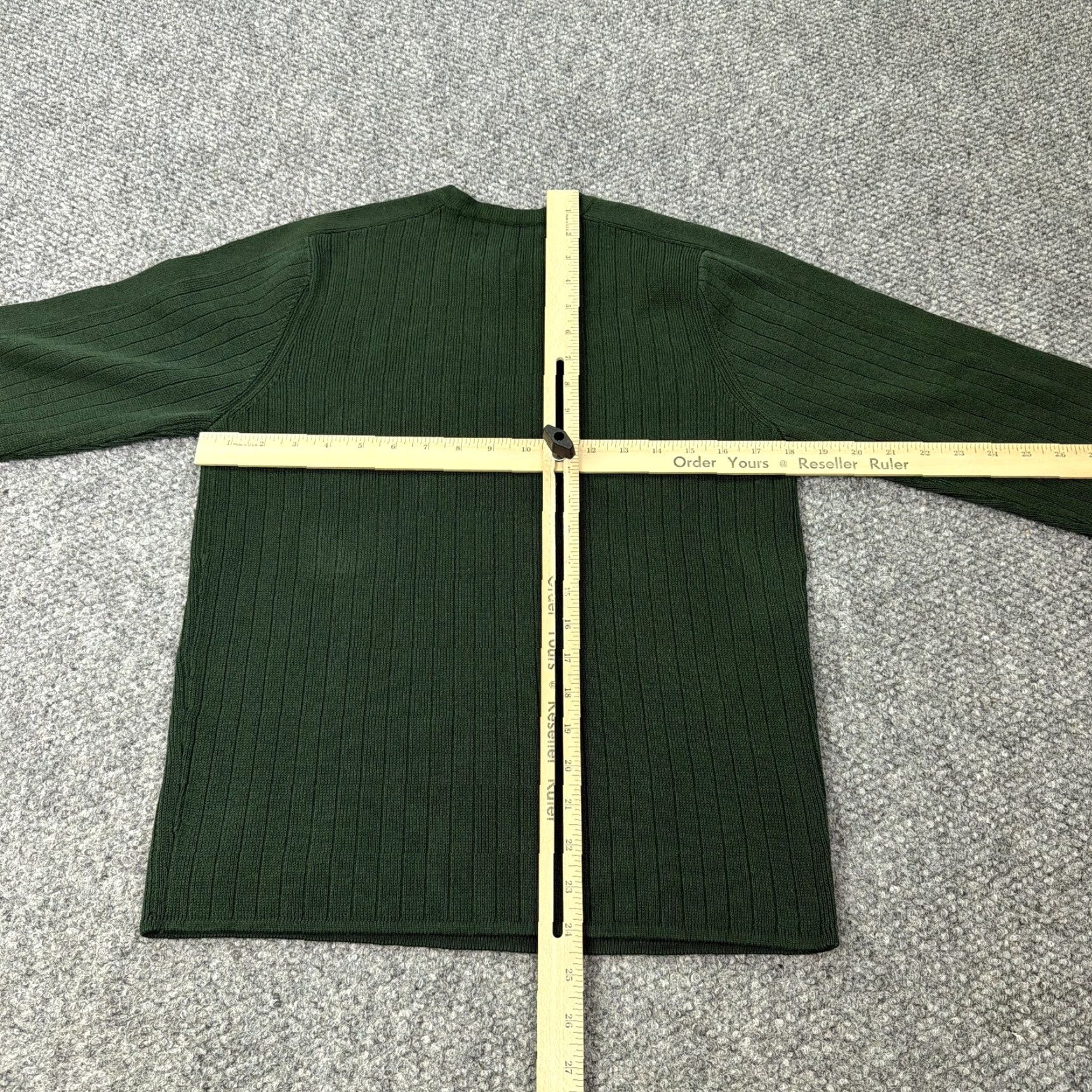 Abercrombie & Fitch VINTAGE Abercrombie & Fitch Sweater Mens Large Green V-Neck Knit 90s Pullover Ribbed Knit Solid Logo Mens Size US L / EU 52-54 / 3 - 6 Thumbnail