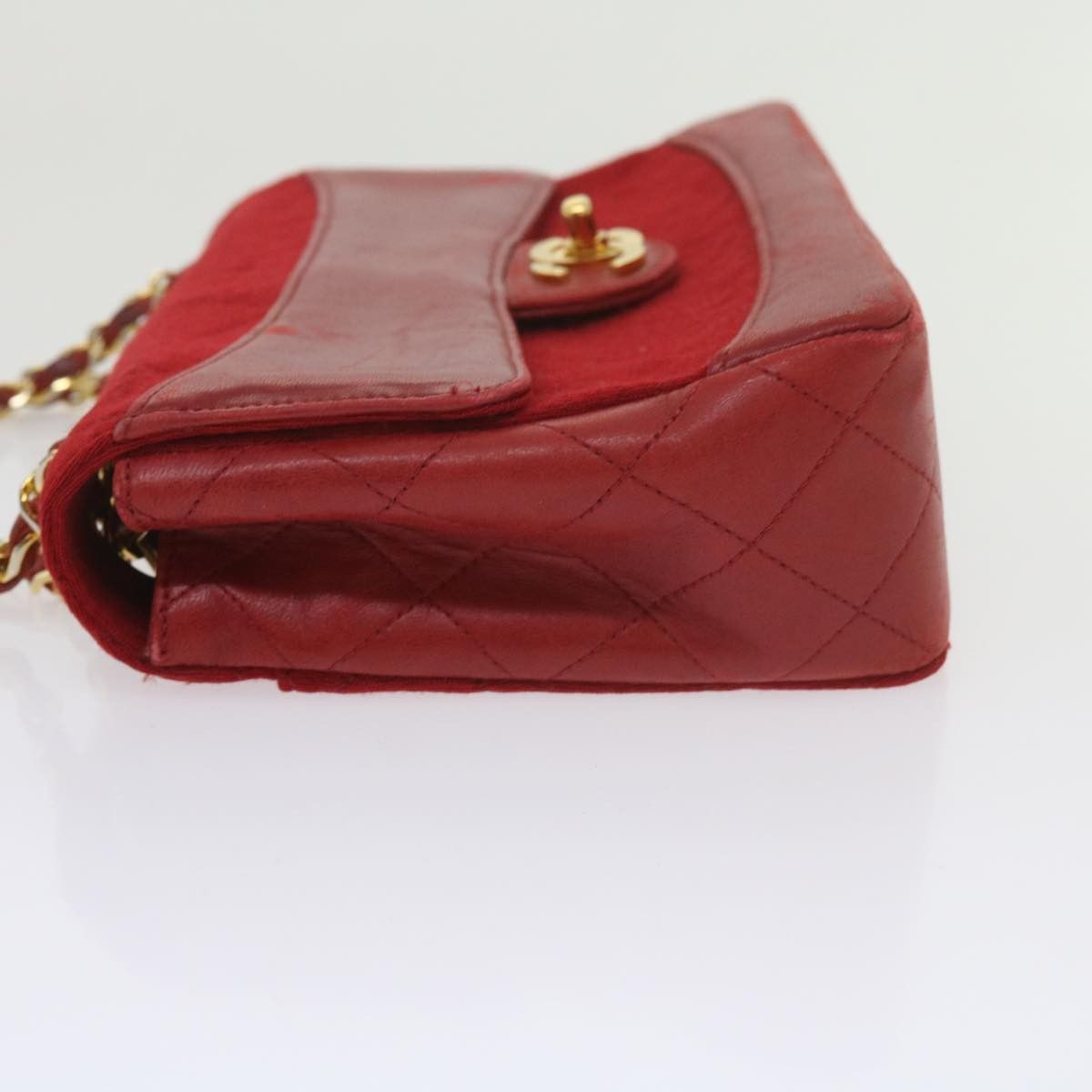 Chanel CHANEL Matelasse Chain Shoulder Bag Canvas Red CC Size ONE SIZE - 7 Thumbnail