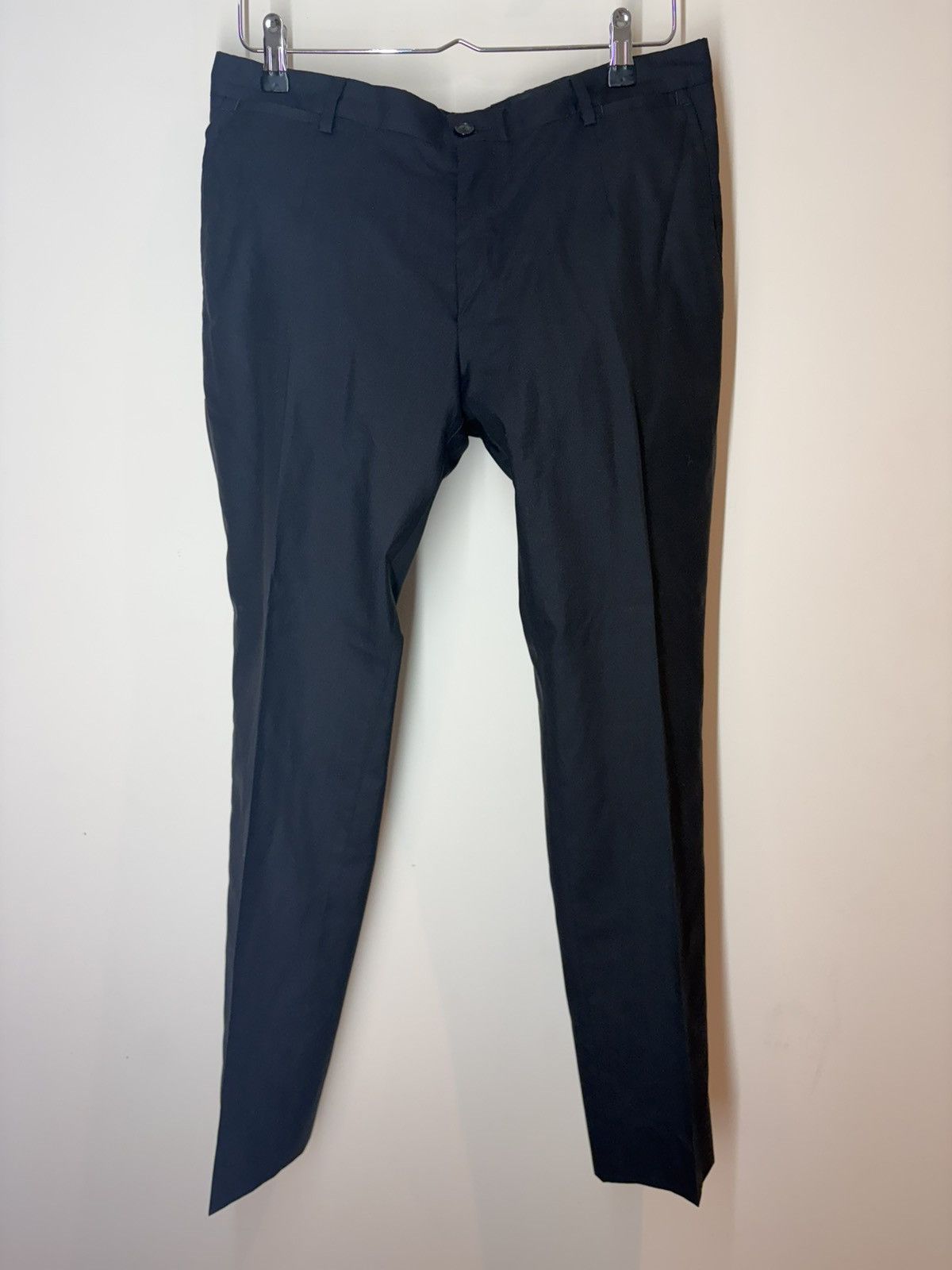 Dolce & Gabbana Vintage Dolce & Gabbana Black Wool & Silk Dress Trousers 30” Size 34S - 1 Thumbnail