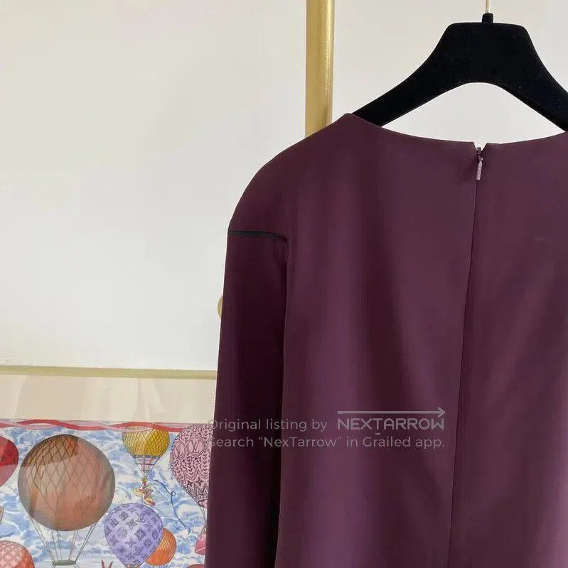 Versace Versace Long Sleeve Violet Dress for Women . Size XL / US 12-14 / IT 48-50 - 5 Thumbnail