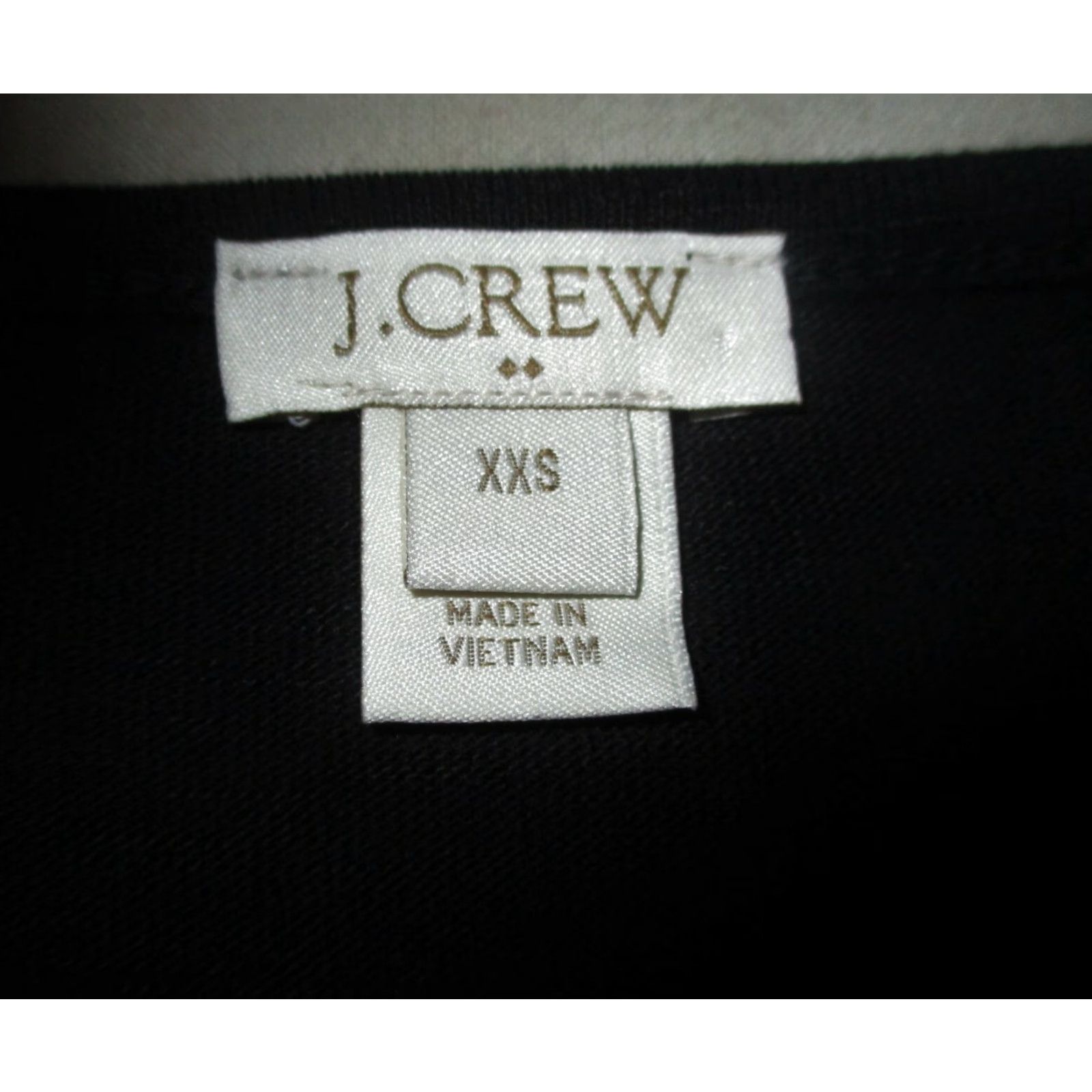 J.Crew J. CREW Black Long Sleeve Top Womens XS (XXS) Extended Hem NWOT Viscose Blend Shirt/Top - Classic Fit, Solid Pattern, Casual Casualwear Size XXS / US 00 / IT 34 - 6 Thumbnail