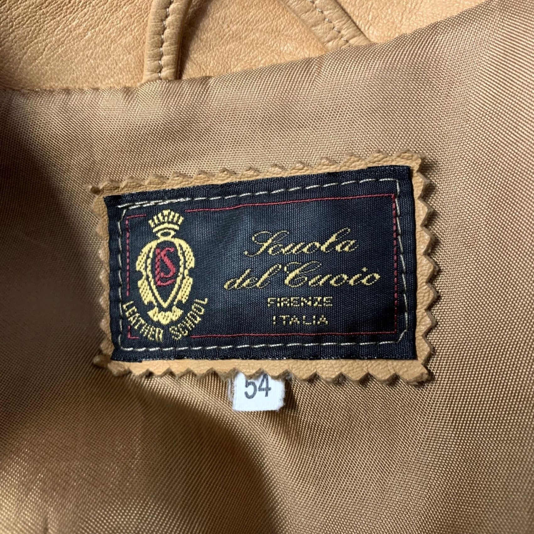 Camel SCUOLA DEL CUOIO XL Camel Leather Bomber Jacket Mens Jacket Leather Bomber Camel SCUOLA DEL CUOIO XL Men Size US XL / EU 56 / 4 - 6 Thumbnail