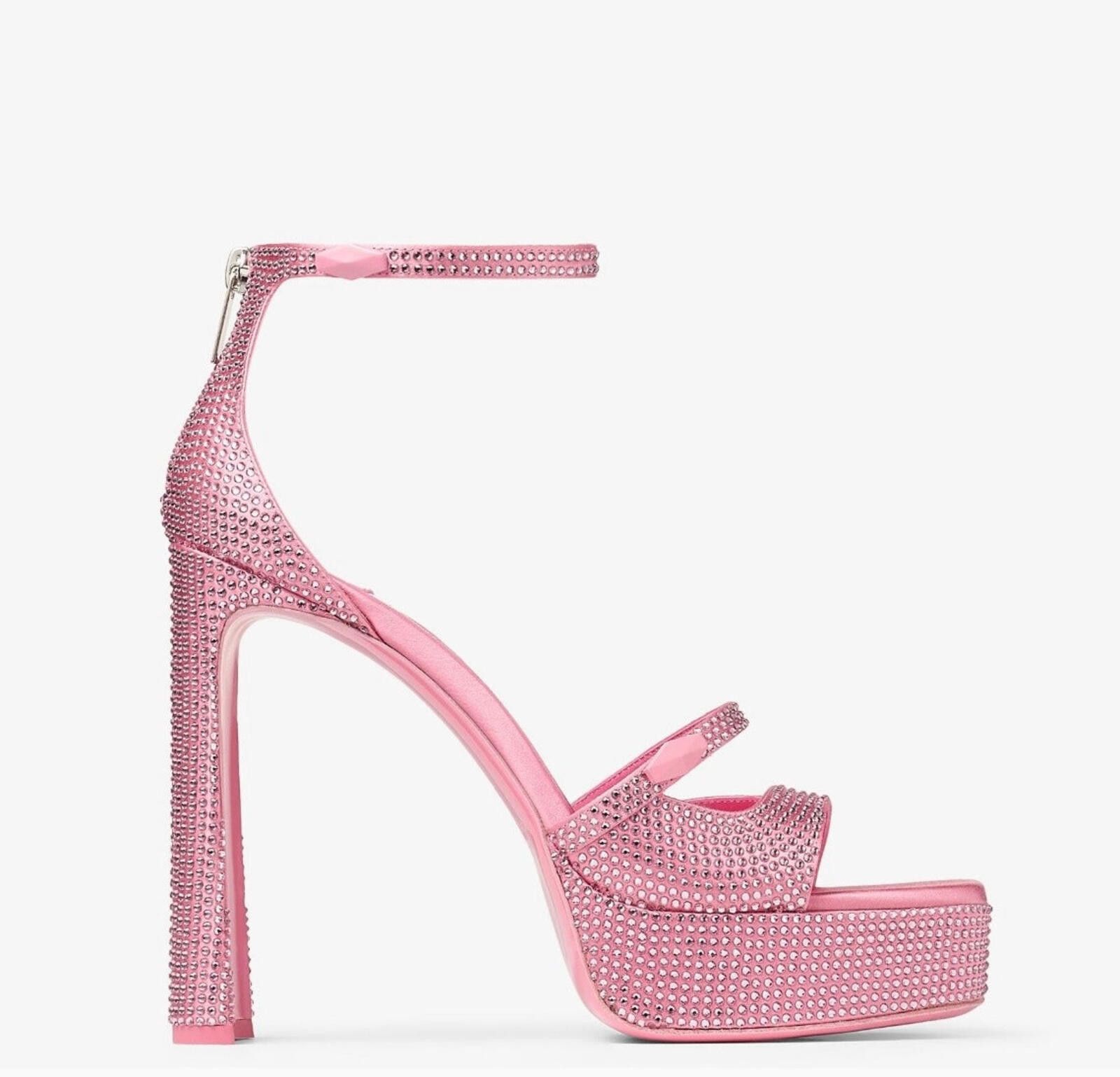 Jimmy Choo Jimmy Choo Clarissa Crystal Platforms Size US 7.5 / IT 37.5 - 1 Thumbnail