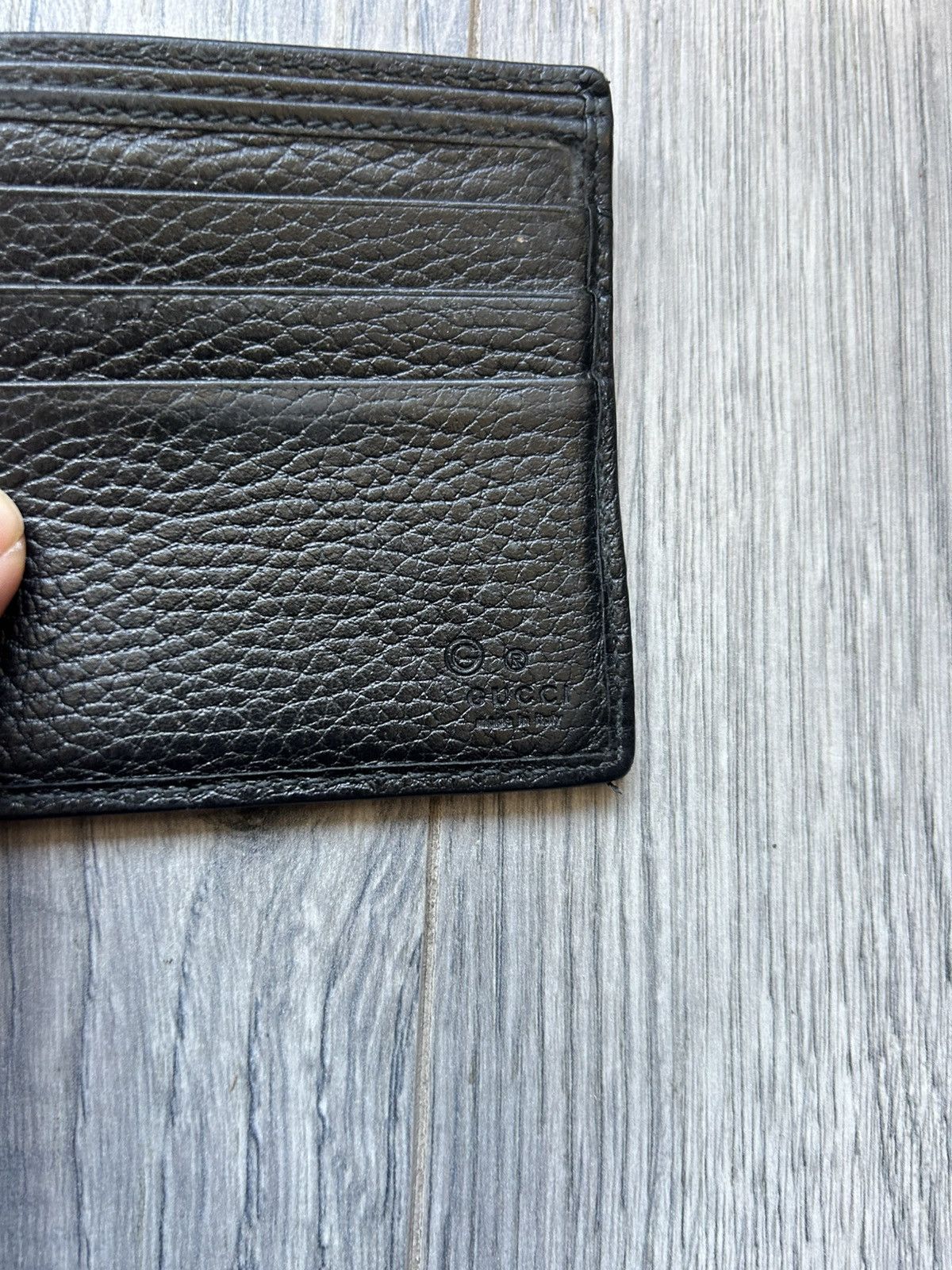 Gucci Gucci Bifold Wallet with Stripe Detail and Card Slots Size ONE SIZE - 5 Thumbnail