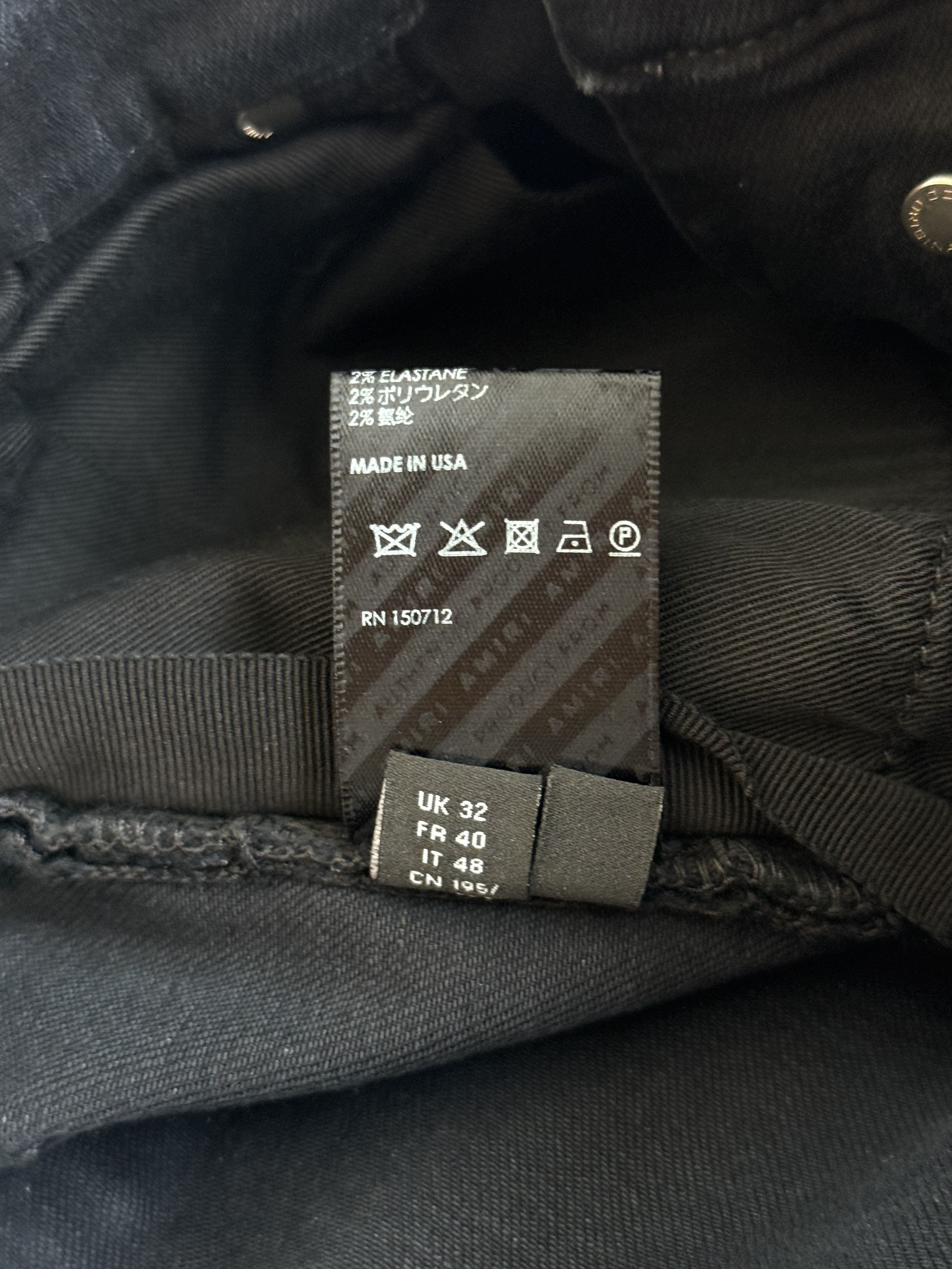 Amiri Amiri Aged Black Paint Drip MA Logo Jeans Size US 38 / EU 54 - 5 Thumbnail