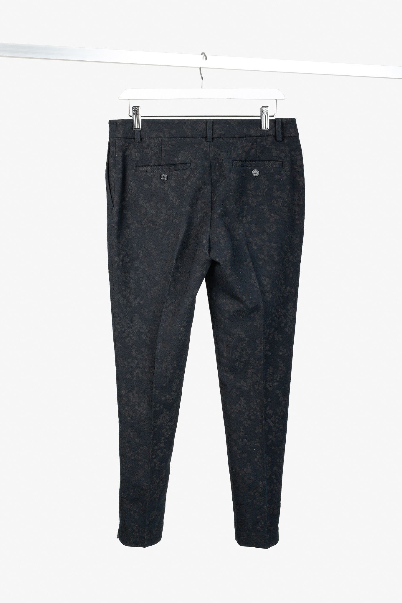 Paul & Joe Paul & Joe Black & Brown Floral-Jacquard Twill Trousers Size 32" / US 10 / IT 46 - 2 Thumbnail