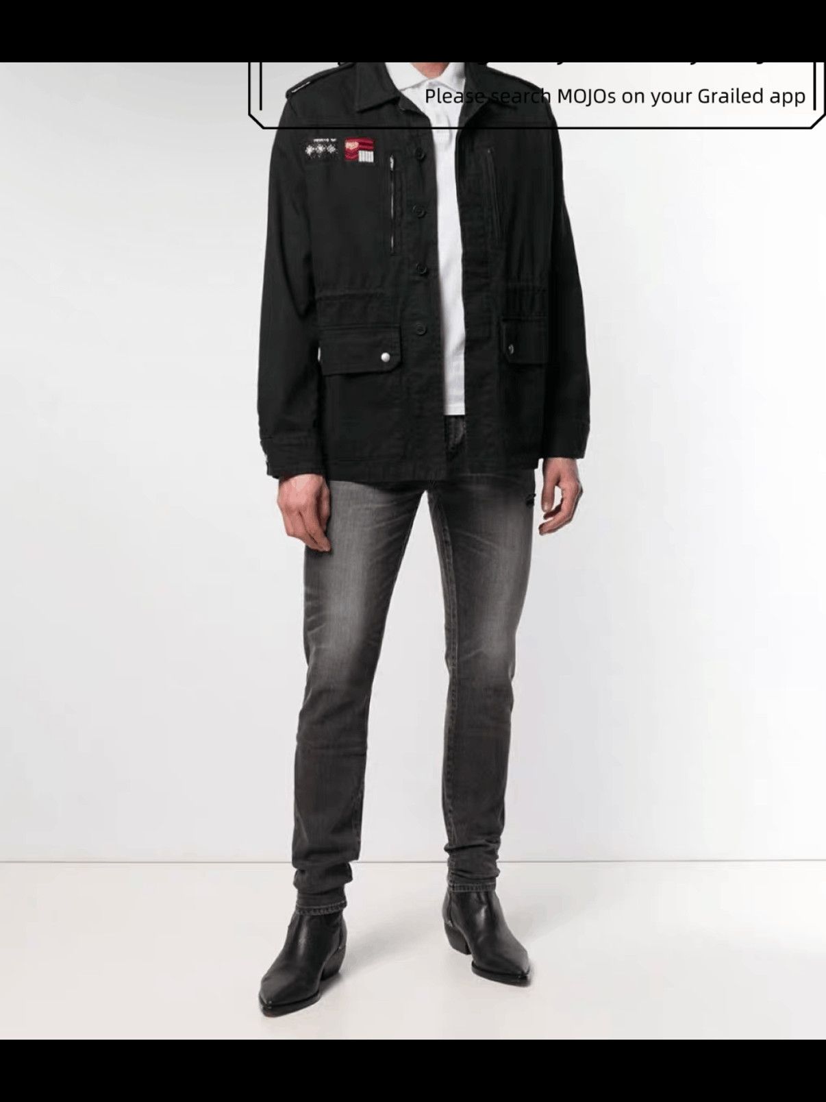 Saint Laurent Paris Sz 50 Saint Laurent Paris 19SS Patches Military Jacket mojos Size US M / EU 48-50 / 2 - 6 Thumbnail