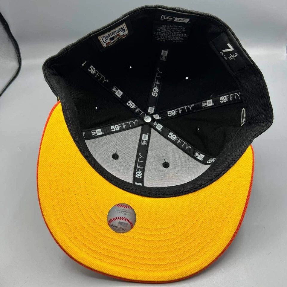 New Era Houston Astros Hat Men 7 3/8 59Fifty New Era MLB Fitted Cap Size ONE SIZE - 2 Thumbnail
