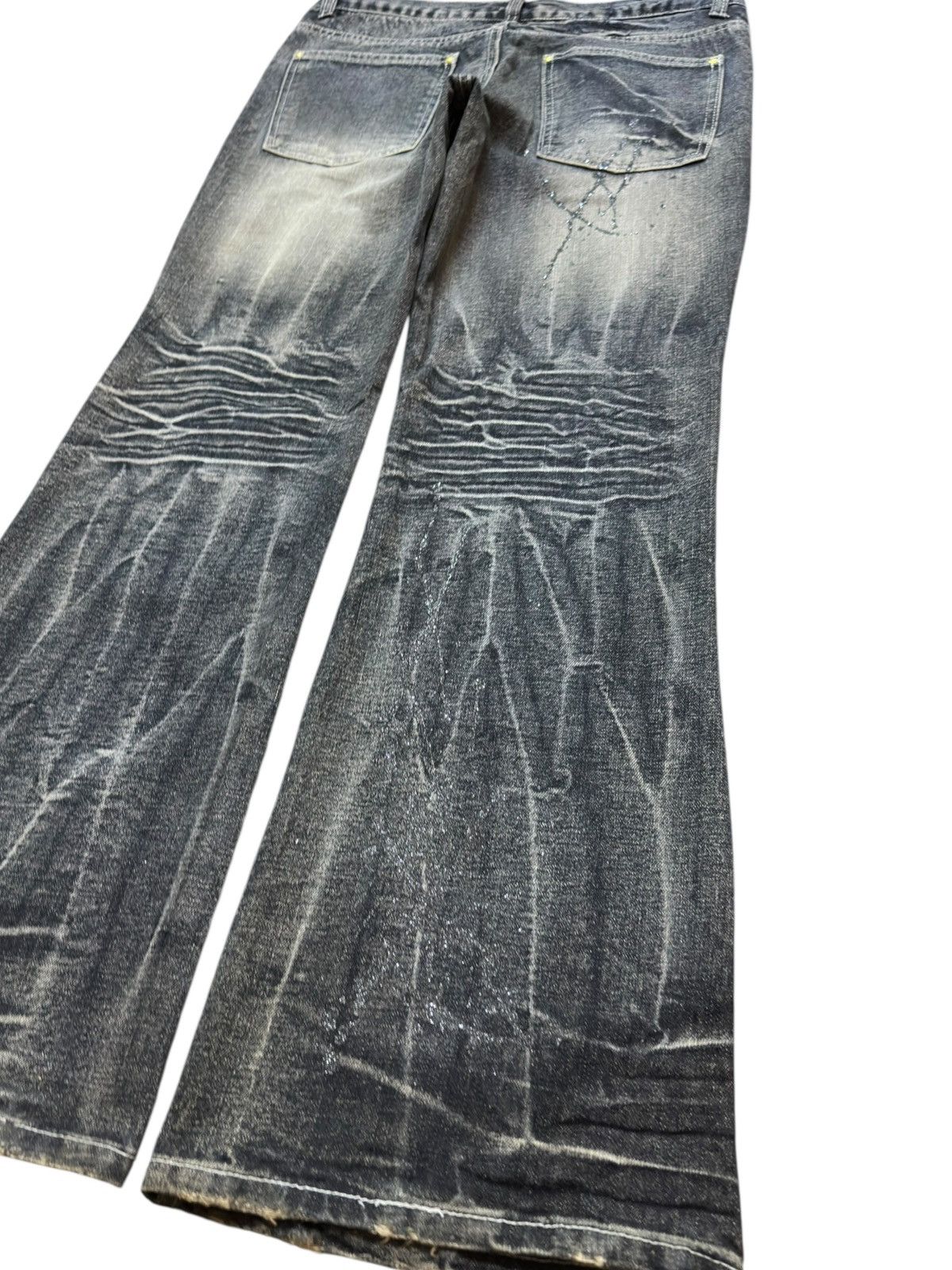 Kapital Vintage Zerosail Flare Bootcut Patches Distressed Denim Size US 33 - 9 Thumbnail
