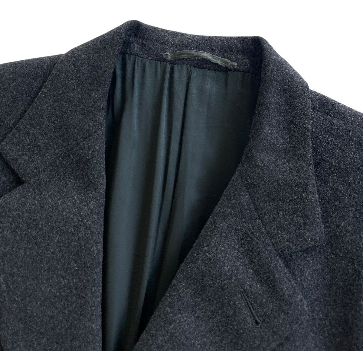 Etro Etro Milano Cashmere Chester Coat (Dark Grey) Size US M / EU 48-50 / 2 - 3 Thumbnail
