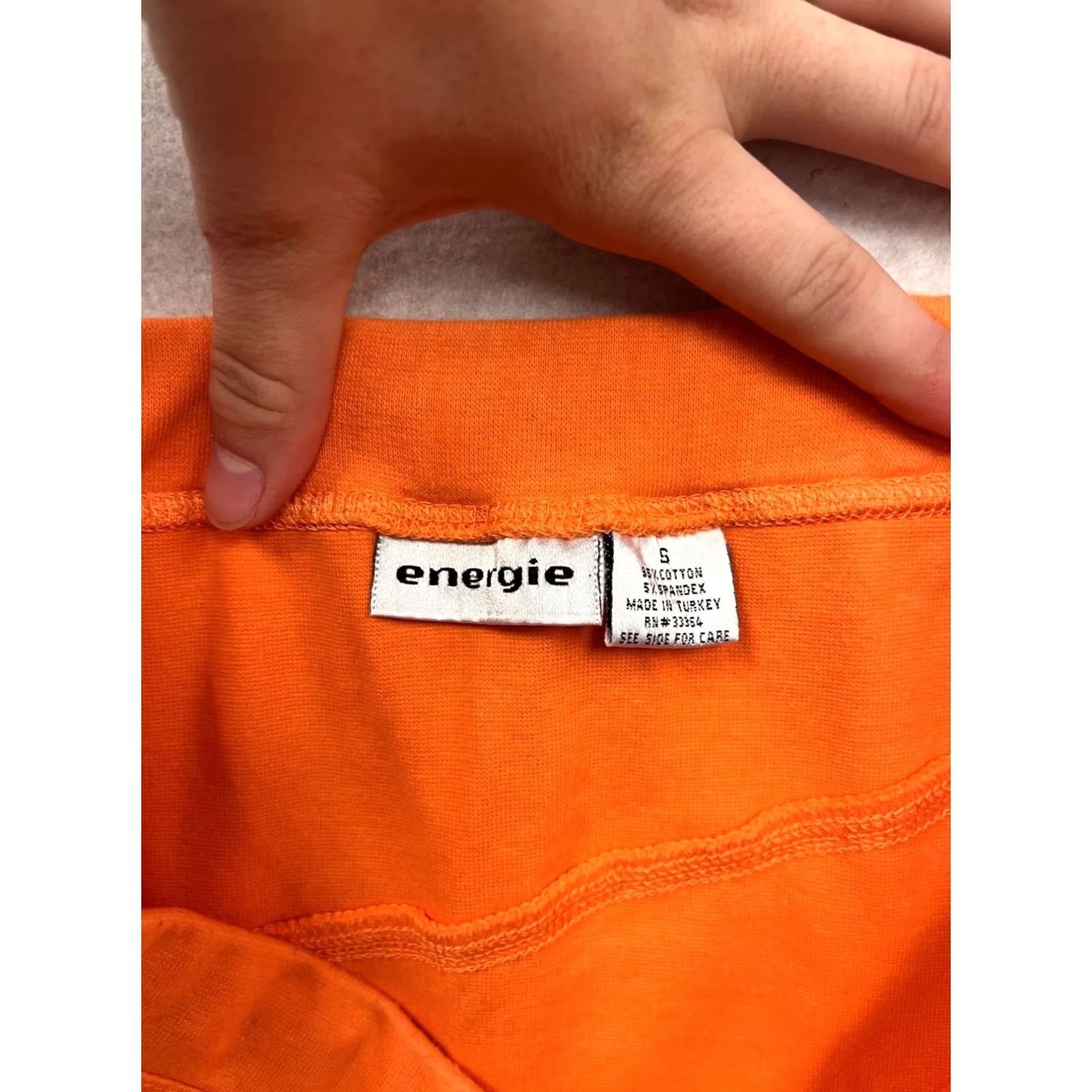 Energie Energie Womens Skirt Small Orange Ruffled Hem Mini #8214 Size 28" / US 6 / IT 42 - 3 Thumbnail