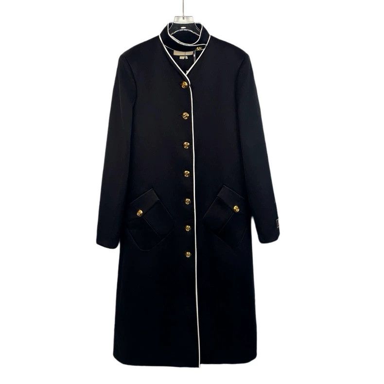 Gucci Gucci Black single-breasted gold-button long-sleeved coat 2 Size US S / EU 44-46 / 1 - 1 Thumbnail